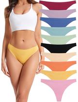 Tangas Summth Seamless para mulheres, multicoloridas, tamanho S, pacote com 10 Tangas Summth Seamless para mulheres, multicoloridas, tamanho S, pacote com 10