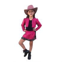 Tango Conjunto Country Com Franja Pink