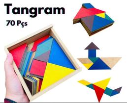 Tangram 10 Jogos 70 Peças Educativo Pedagógico Jogo Clássico Antigo Milenar - Toy Trade