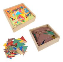 Tangram Brinquedo Educativo 70 peças em Madeira ZARAMELA