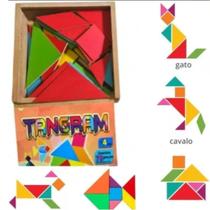 Tangram Brinquedo Educativo em Madeira