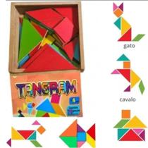 Tangram Brinquedo Educativo Em Madeira