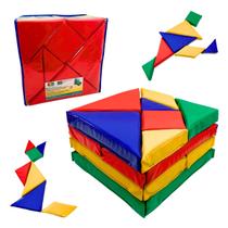 Tangram Gigante Espumado Brinquedo Educativo 30 X 30 cm LDM 3 anos