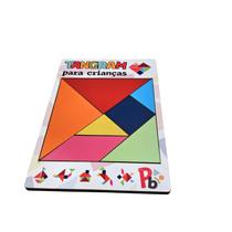 Tangram Para Crianças Brinquedo Quebra Cabeça Geométrico Mdf