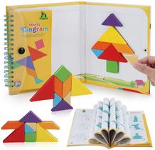 Tangram Puzzle Kids Games Magnetic Blocks Road Trip Essentials Kids Premium EVA Material Design Divertido e Colorido - Quebra-cabeça Educacional Puzzle Stem Toy