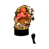 Tanjirou Nezuko Zenitsu Anime Figuras 3D Night Light Controle Remoto Smart Touch Lamp Decoração De