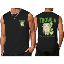 Tank Top KIEKIECOO Tequila Therapy Não, Tequila Masculina Black M Tank Top KIEKIECOO Tequila Therapy Não, Tequila Masculina Black M