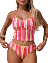 Tankini ZAFUL Y2K Top Cropped com Controle de Barriga G Tankini ZAFUL Y2K Top Cropped com Controle de Barriga G
