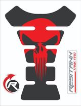 Tankpad Protetor De Tanque-Vermelho E Preto Caveira Skull