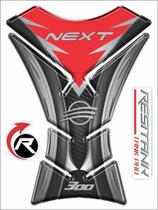 Tankpad Protetor Tanque Next 300 Preto Vermelho Resitank