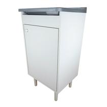 Gabinete MDF Branco 46cm Tanque Plástico 22L