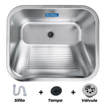 Tanque 45x45 para lavanderia em aço inox - Ecosul Metais