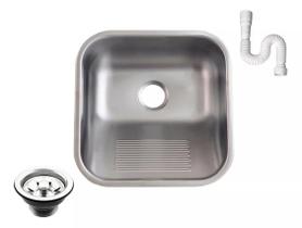 Tanque As Inox 304 Fosco 40x40 Medio Sobrepor E Embutir 25l