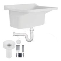 Tanque astra plastico 22l lavar roupa branco + sifao + valvula e parafusos