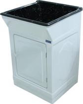 Tanque com Gabinete de Marmorite 40L Simples Hidrofama Grafite