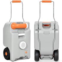 Tanque de água portátil SereneLife 25L para RV com rodas grandes
