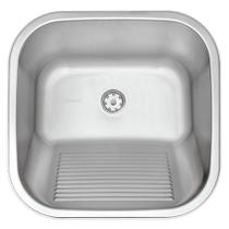 Tanque De Encaixe Tramontina Hera 25 Litros Em Aço Inox Acetinado 40x40 Cm Tanque De Encaixe Tramontina Hera 25 Litros Em Aço Inox Acetinado 40x40 Cm