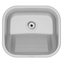 Tanque De Encaixe Tramontina Hera Compact 19 Em Aço Inox Acetinado 40x35 Cm Tanque De Encaixe Tramontina Hera Compact 19 Em Aço Inox Acetinado 40x35 Cm