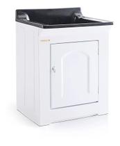 Tanque De Fibra Fibertanque Reforçado 32 Litros Lateral Preto Stilo + Kit instalação