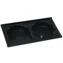 Tanque de Granito Sintético Duplo N2 com 110x55cm Preto - 500208 - A.J.RORATO Tanque de Granito Sintético Duplo N2 com 110x55cm Preto - 500208 - A.J.RORATO