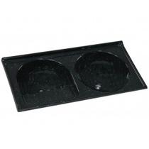 Tanque De Granito Sintético Duplo N2 Com 110x55cm Preto - 500208 -