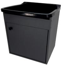 Tanque de Lavanderia 22L Plástico Com Gabinete MDF Chumbo Para Parede 46cm