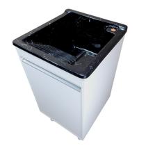 Tanque de lavanderia Fibra 20L Com Gabinete MDF 45cm Base torneira de mesa