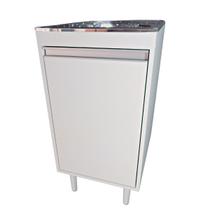 Tanque de lavanderia Inox 30L Com Gabinete MDF 44cm