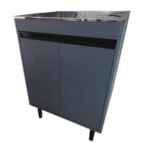 Tanque de Lavanderia Inox 46L Com Gabinete MDF 61cm