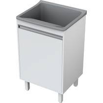 Tanque de Lavanderia Plástico 34 L com Gabinete MDF 53 cm Branco com Válvula e Sifão Entregue Montado Tanque de Lavanderia Plástico 34 L com Gabinete MDF 53 cm Branco com Válvula e Sifão Entregue Montado