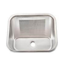 Tanque de Lavanderia Tanque Lavanderia 55 X 45 de Embutir e Sobrepor Aço Inox 201 com Válvula OEM
