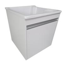 Tanque de lavar Fibra 40L Com Gabinete MDF de Parede 54cm Base Torneira de Mesa