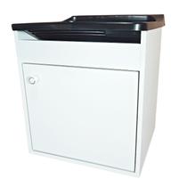 Tanque de lavar Roupa 22L Suspenso com Gabinete 46cm Montado - EJV Shoop