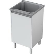 Tanque de Lavar Roupa 26 Litros com Gabinete Branco em MDF com Prateleira, válvula e sifão Entregue Montado