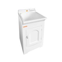Tanque de Lavar Roupa 32L com Gabinete Branco 50x56x94cm Lavanderia Área de Serviço Tanque de Lavar Roupa 32L com Gabinete Branco 50x56x94cm Lavanderia Área de Serviço