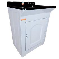 Tanque De Lavar Roupa Em Fibra 40L Esfregadeira Lateral Com Gabinete Plástico ABS impermeável para área extrna