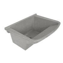Tanque de Lavar Roupa em Mármore Sintético Granitado 55x41cm Branco/Cinza Aj Rorato