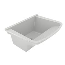 Tanque de Lavar Roupa em Mármore Sintético Granitado 55x41cm Branco/Gelo Aj Rorato