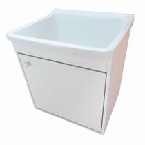 Tanque De Lavar Roupa Pequeno 34l De Parede Gabinete Mdf