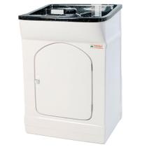Tanque de Lavar Roupas 45 Litros Fiberblu Fibertanque com Esfregadeira Lateral Branco