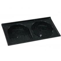 Tanque de Mármore Sintético Duplo N1 100x52cm Preto - 507408 - A.J. RORATO