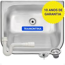 Tanque De Parede 50x40 Inox Tramontina 34L Escovado Fosco Grande