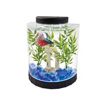Tanque de peixes Tetra 4L Half Moon com luz LED móvel
