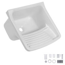 Tanque De Plastico 22 Litros Astra Para Lavar Roupas 47x43x27cm + Kit Fixação