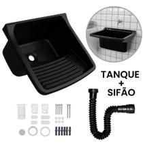 Tanque de Plástico Preto para Lavar Roupa 22L Astra + Sifão Tanque de Plástico Preto para Lavar Roupa 22L Astra + Sifão