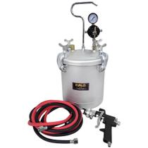 Tanque de Pressão 10 Litros para Pintura com Pistola Mangueira e Regulador Profissional ETP10L EVALD