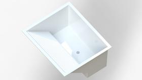 Tanque de Sobrepor P/Embutir 45 L Plástico C/VÁVULA 50x59x32cm METASUL-ARQUITECH