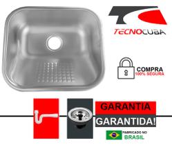 Tanque de sobrepor Square 40x34 - Capacidade 18 litros - Escovado + válvula + sifão