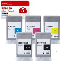 Tanque de Tinta YeaImage PFI-030 Pacote com 5 Unidades 55 ml Preto Fosco