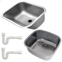 Tanque Docol 55x45 E Cuba Docol 46x42 Polido C/ Sifão